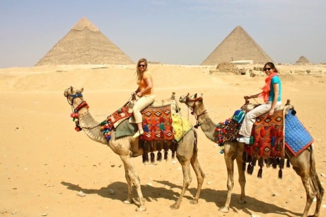 falling off a camel