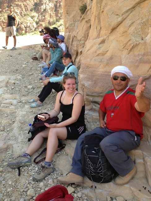 falling off a camel