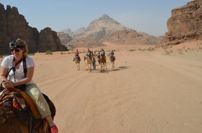 falling off a camel