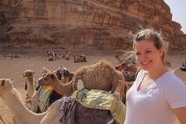 falling off a camel