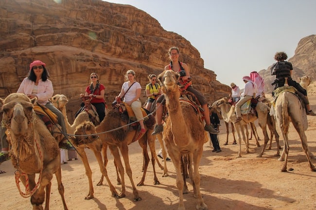 falling off a camel