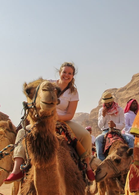 falling off a camel