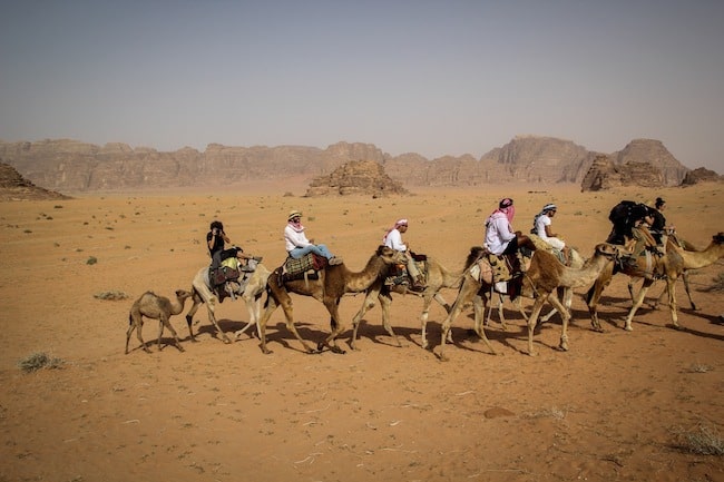falling off a camel