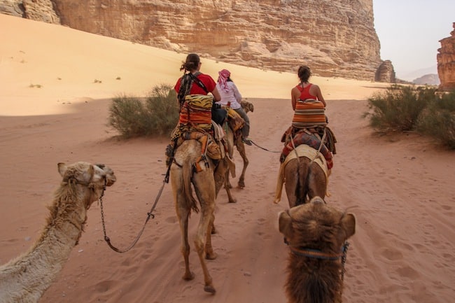 falling off a camel